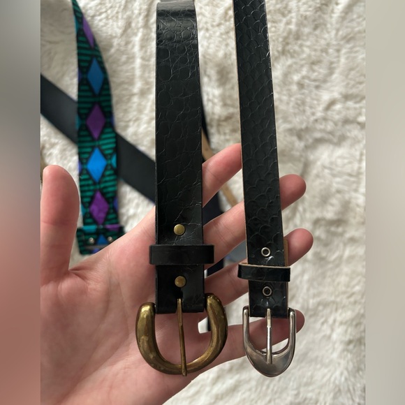 Vintage Multicolor Vinyl Glitter Beaded Belt Bundle - Picture 4 of 8